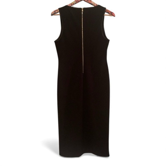 NEW Rachel Roy Midi Sheath Dress Black Sleeveless Contrast Stitching Sz M - Picture 6 of 16